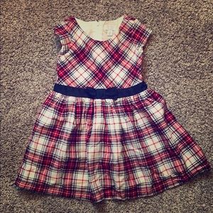 Plaid red and black dress